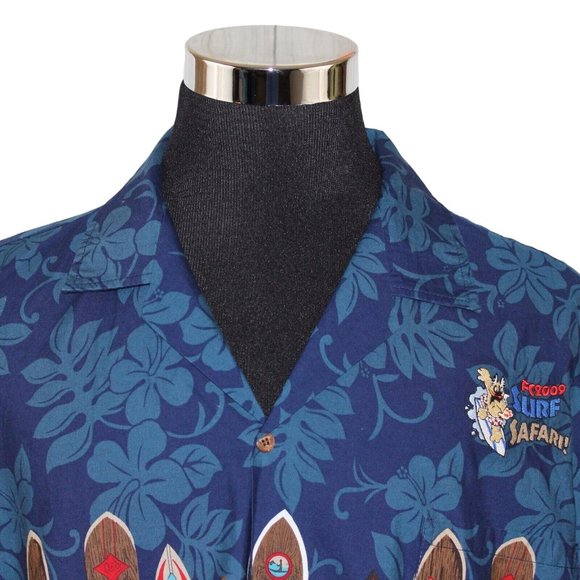 Aloha Republic 2XL Blue Surf Boards FC 2009 Surf Safari Aloha Hawaiian Shirt - Picture 8 of 9